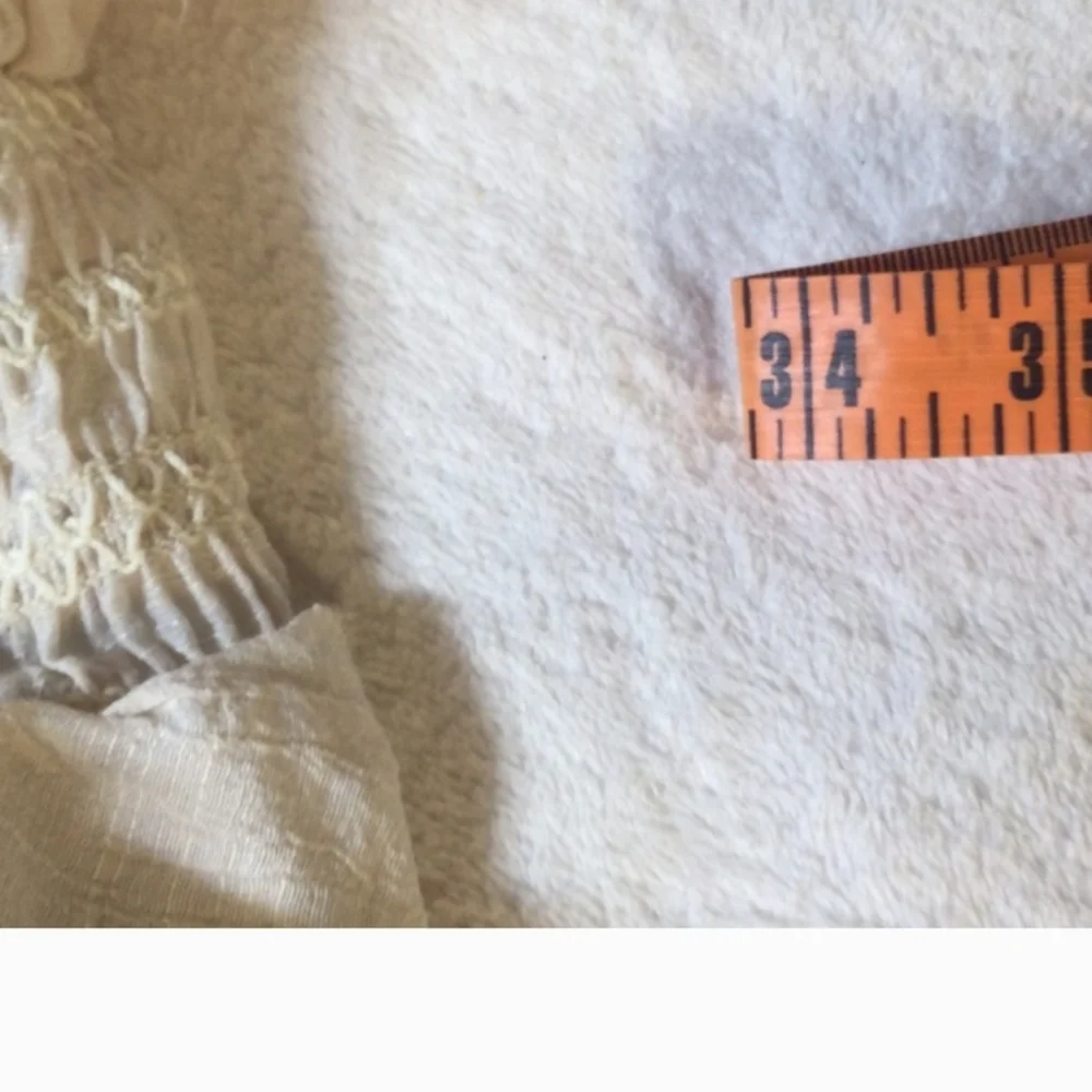 Vintage Cream Color Dress With Silver Bling and layered cascading  material - Picture 8 of 12